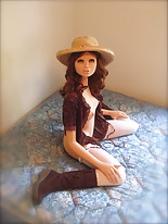 cute realdoll possing in the room